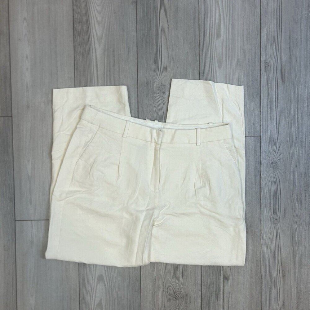 J.Crew Essential‎ Pant in Drapey Twill Ivory Size 14 BR709